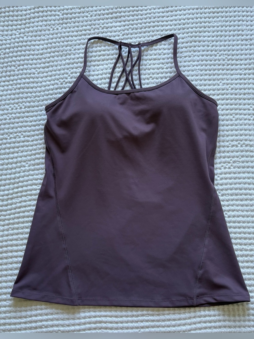 Gaiam Purple Amethyst Strappy Back Athletic Tank Strappy Yoga Pilates Outdoor M